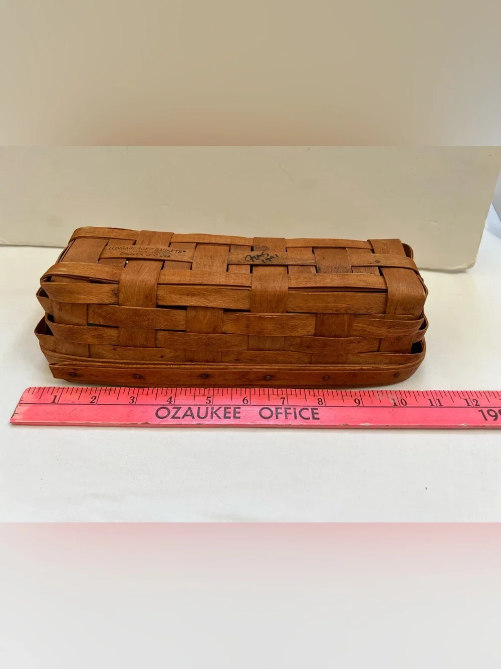 Vintage Longaberger 1991 Cracker Bread Basket Signed ABOUT 11